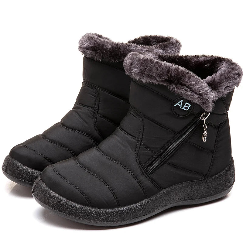 Ankle Boots with Faux Fur Lining