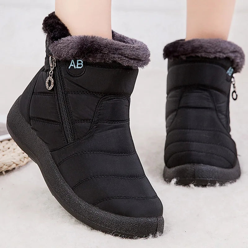 Ankle Boots with Faux Fur Lining