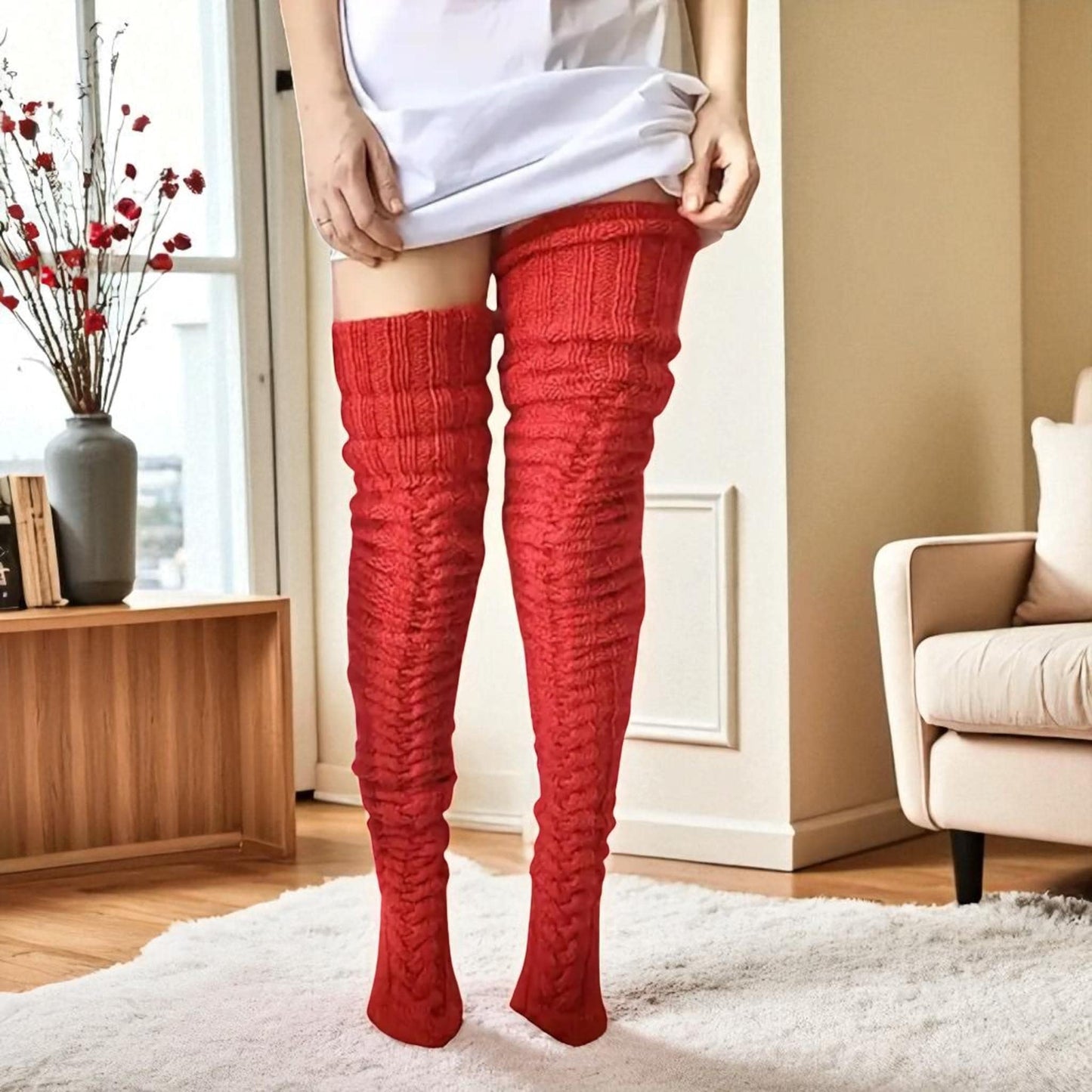 Long/Over-the-Knee Knitted Socks & Leg Warmers
