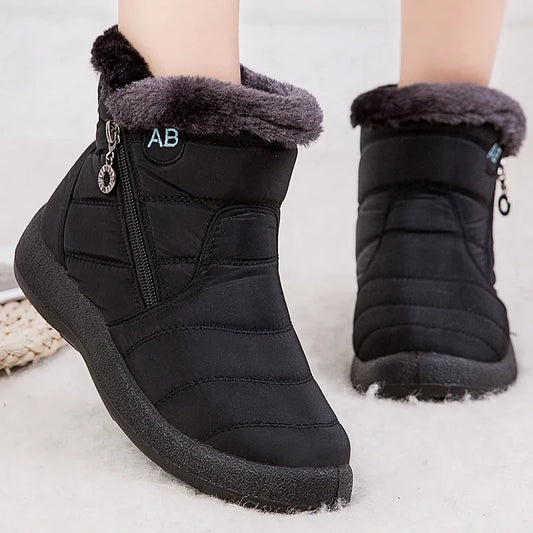 Ankle Boots with Faux Fur Lining